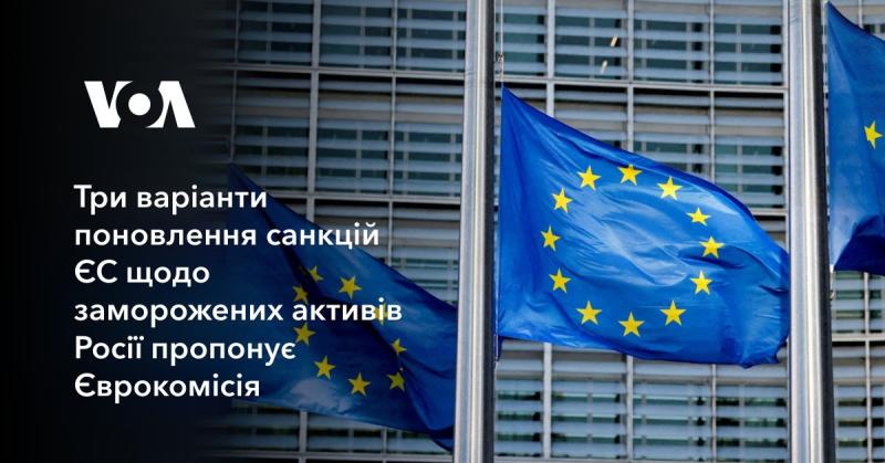 Єврокомісія презентує три альтернативи для відновлення санкцій ЄС щодо активів Росії, які були заморожені.