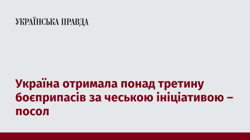 Україна отримала більше ніж третину боєприпасів завдяки ініціативі Чехії, заявив посол.