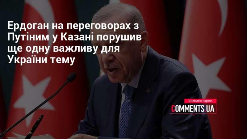 Ердоган під час зустрічі з Путіним у Казані також підняв ще одну ключову для України проблему.