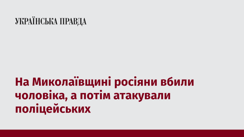 У Миколаївській області російські військові вбили чоловіка, після чого здійснили напад на співробітників поліції.